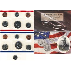 United States Mint UNC coinset 1996 P and D